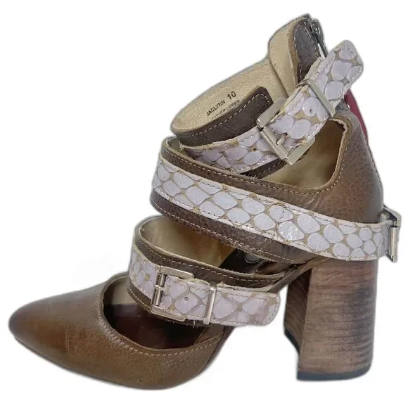 Freebird Jaclynn Strappy Heeled Sandals Heels Distressed Boho Western Size 10 - Picture 2 of 12